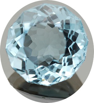 Clear crystal in gem cut fashion with multiple facets showing.