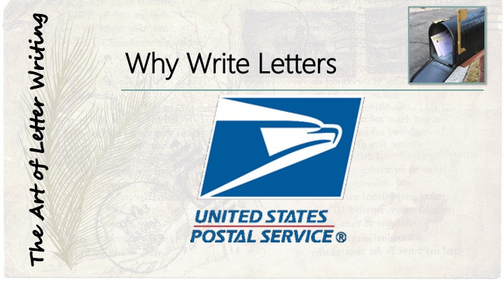 Why Write Letters - image of USPS logo.