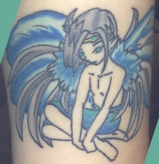 Image of winged boy tattoo